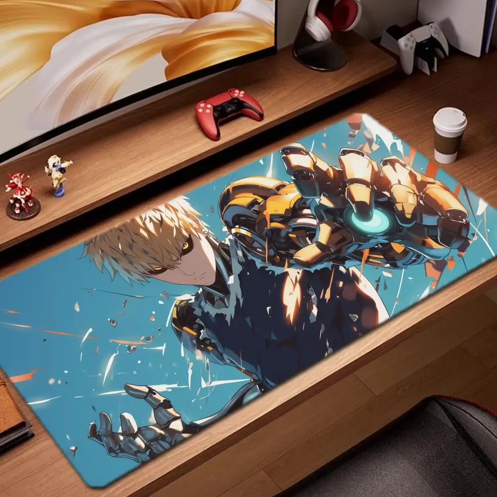 

characters genos wallpaper Mouse Pad Game Accessories keyboard pad XXL large locking edge 900X400 mm table mat Gaming mousepad