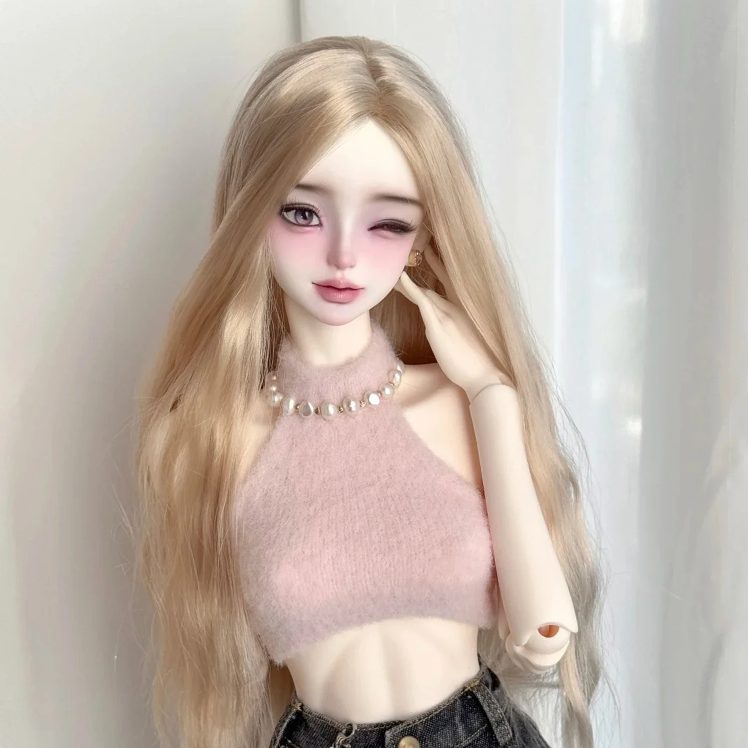 Muñeca BJD 1/3 SD Head Xiaosu Wink-Dulce y seductor Faceup muñeca desnuda figura artística de resina Shugafairy