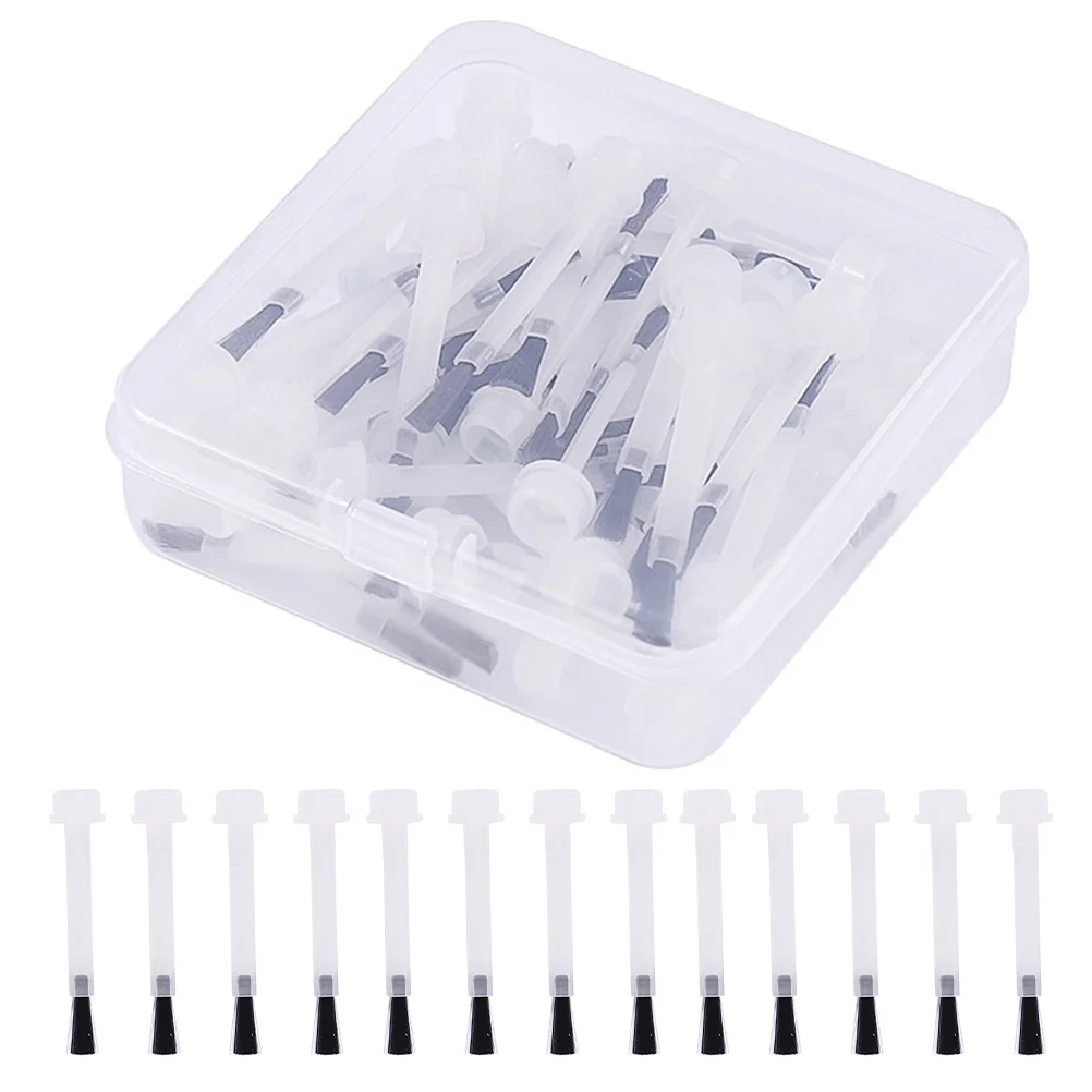 50 Pcs Nail Brush Polish Salon Supplies Small Bottles Replacement Gel Disposable