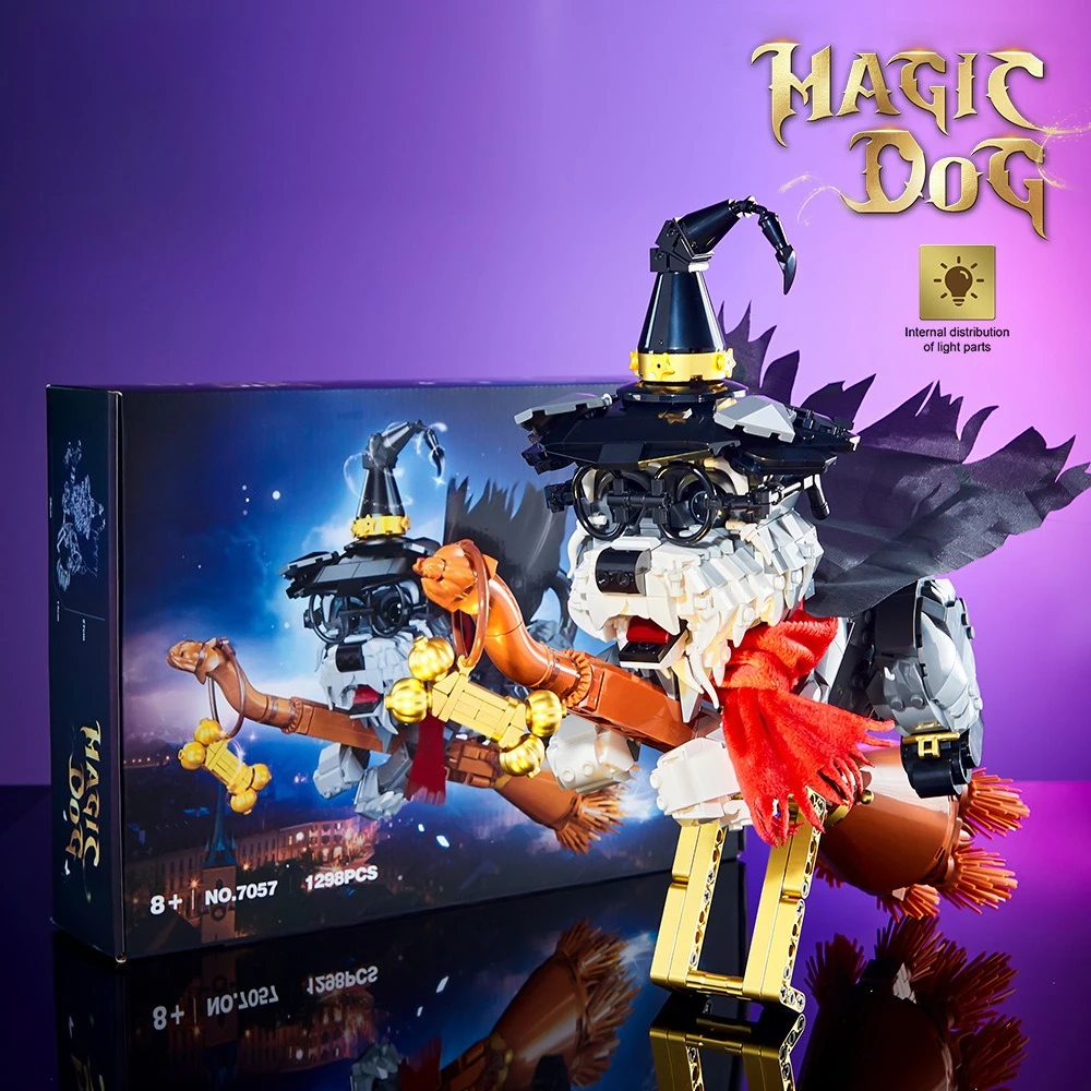 Wizard Animal Academy Dogs Building Blocks Model Set Magic School MOC Bricks Kit DIY Toys Creative Gifts for Kids Adult 1298pcs
