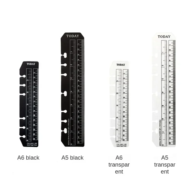 Ruler A4 B5 A5 A6 A7 PP Matt Frosted Planner Agenda  for 6 Holes Loose Leaf Spiral Notebook Organizer