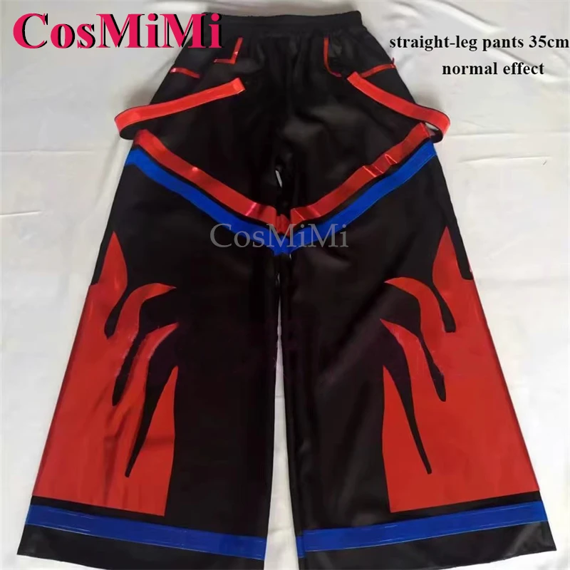

CosMiMi Online Celebrity Style Ghost Dance Pants Flame Pattern Reaper Phat Trousers Straight-Leg Pants Reflective Trousers New