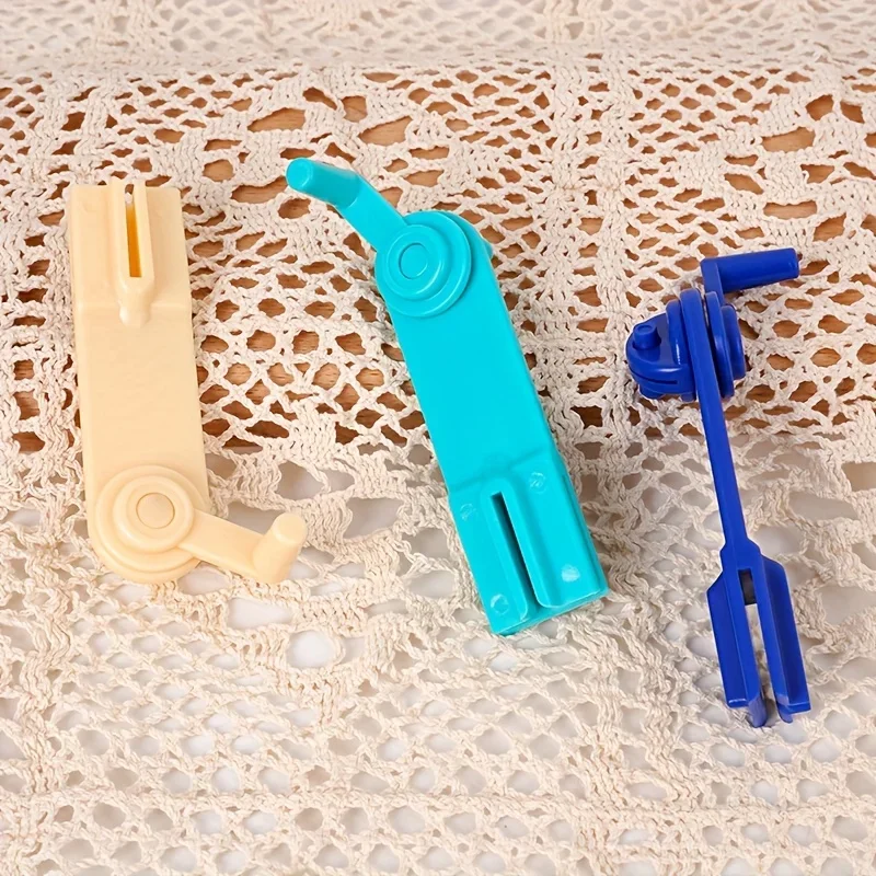 ماكينة لف الصوف اليدوية 3 قطع، جهاز لف الخيط بغرز متقاطعة، ماكينة لف يدوية للخيط والبلاستيك #3