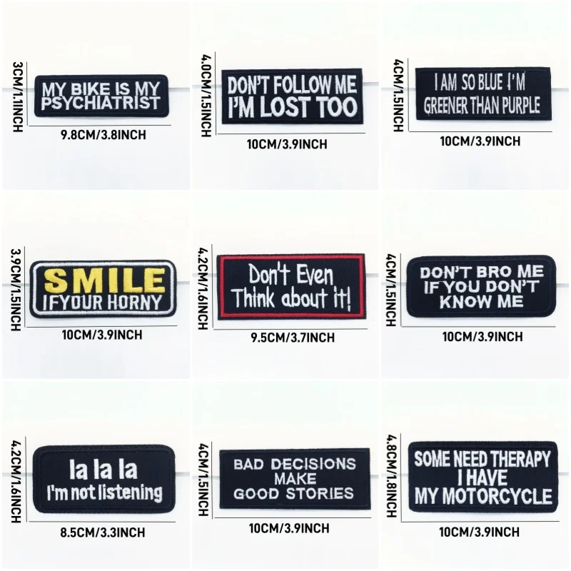 3pcs/lot Letters Embroidered Patches for Clothing Iron on Patches Text DIY Appliques for Clothes Jacket Stripes Slogan Stickers