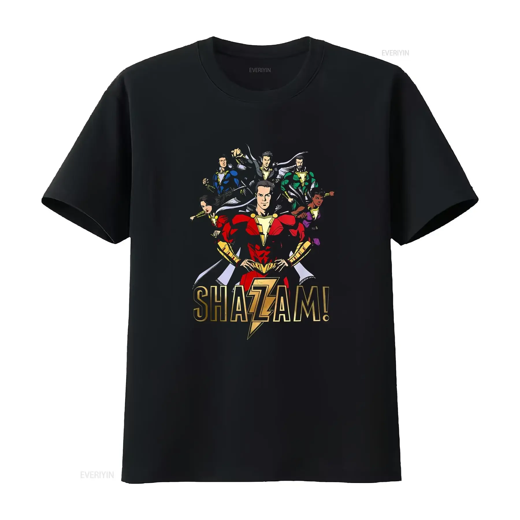 

Shazam Movie Group Of Heroes - Мужская футболка обычного кроя, винтажная винтажная стираная homme, повседневная дизайнерская одежда, уличная одежда