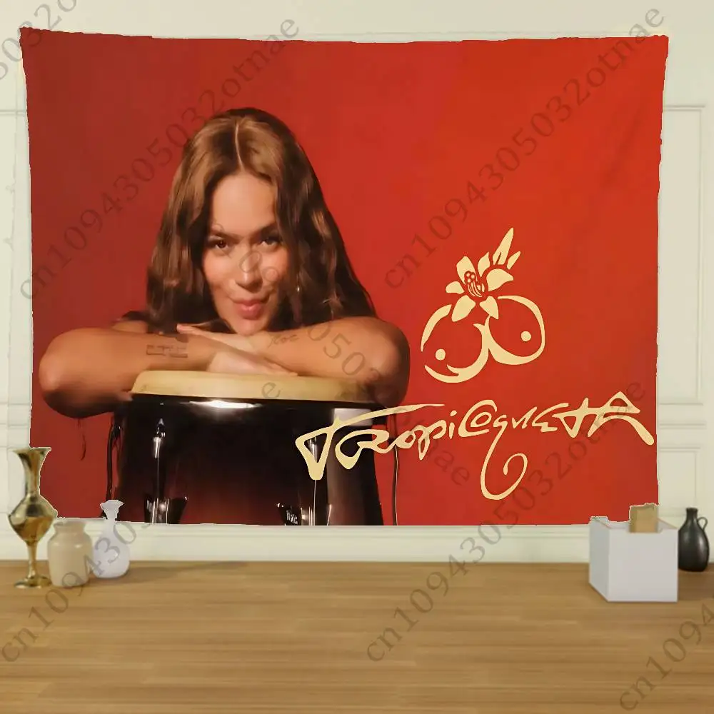 K-Karol G Tropicoqueta Flag Tapestry Creative Pattern Photo Living Room Wall Art Decor Party Outdoor Decorate Banners