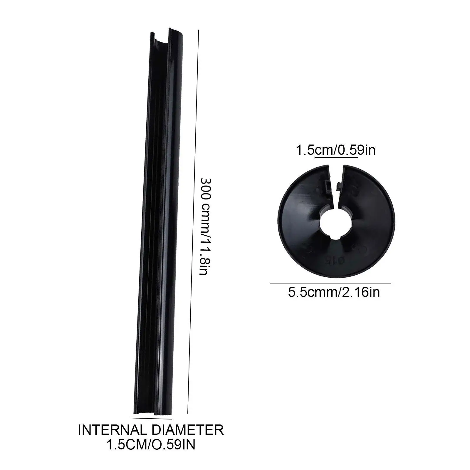 

Black Pipe Covers PVC Pipe Collars Decorative Pipe Cover Easy To Fit Effective Pipe Shielding For Heating Pipes