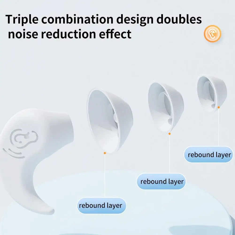 Anti Noise Silicone Earplug Sleep Noise Reduction Ear Plug Canceling Soundproof And Waterproof Swimming Soft Ear Protector