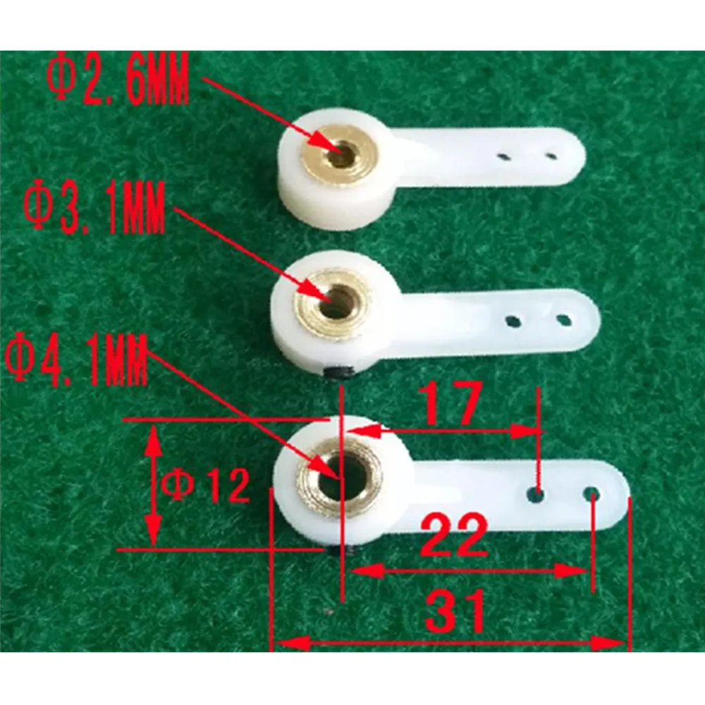 4pcs Diameter 2.1/2.6/3.1/4.1mm Rudder Arms Landing Gear Steering Arm DIY Accessories For RC Airplanes Parts