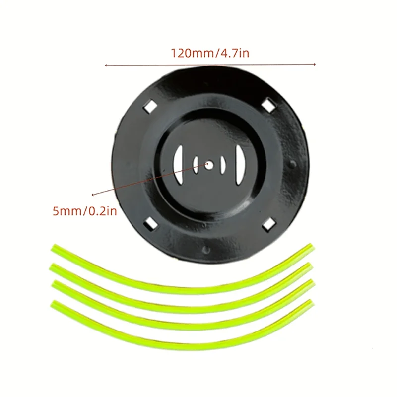 Strimmer Grass Head Trimmer Brush Lawn Mower Solid Steel Wire Wheel Garden Head Thread Line String Saw Grass Brush Mower Head