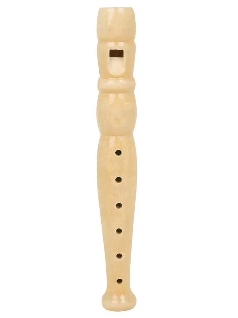 Wooden Six Hole Vertical Flute, Small Short Flute, Beginner'S Early Education Puzzle Toy, Playing Instrume