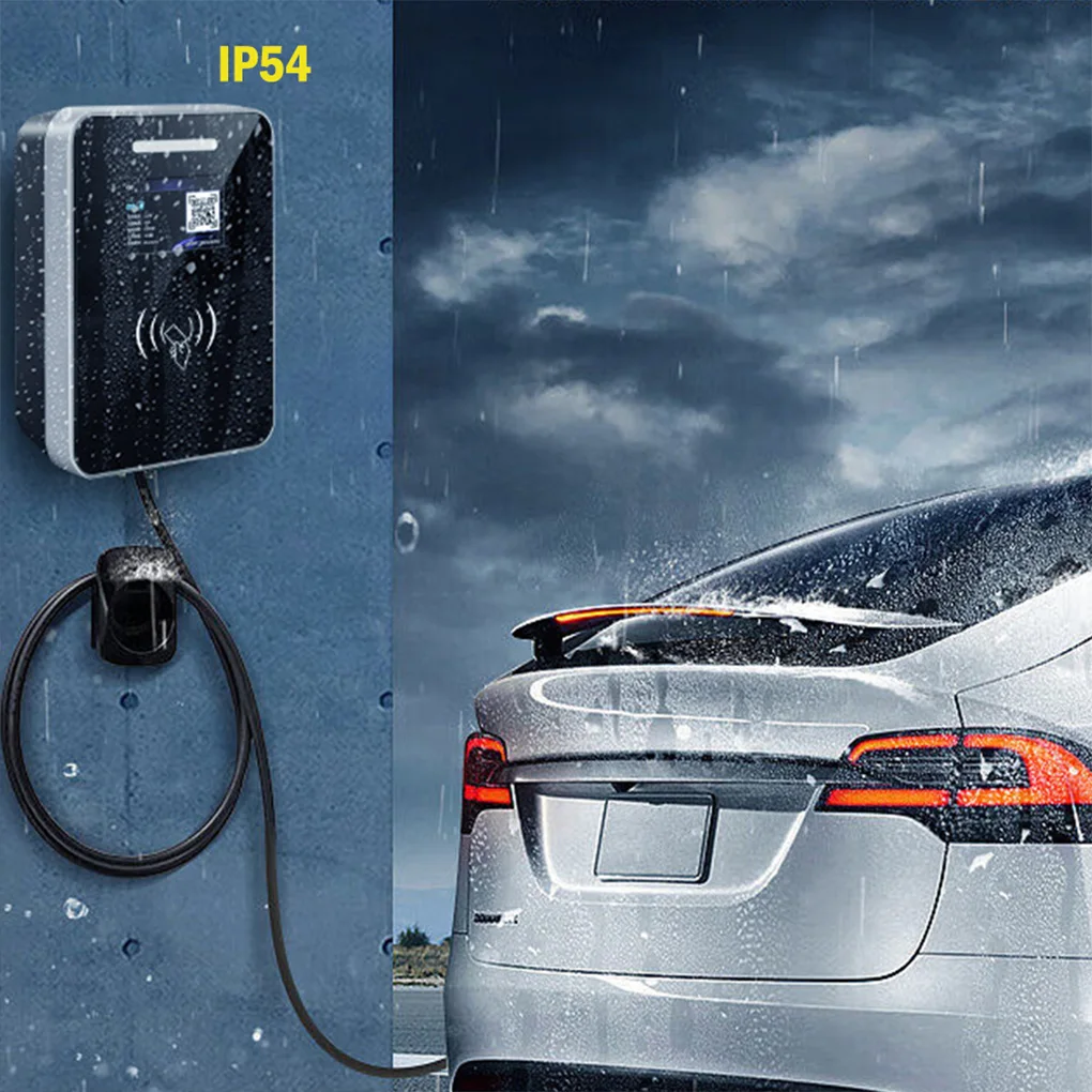 TYPE-2 EV محطة شحن محطة شحن السيارة WIFI/APP/بلوتوث 4.3 بوصة شاشة 7KW 32A شاحن EV TYPE2