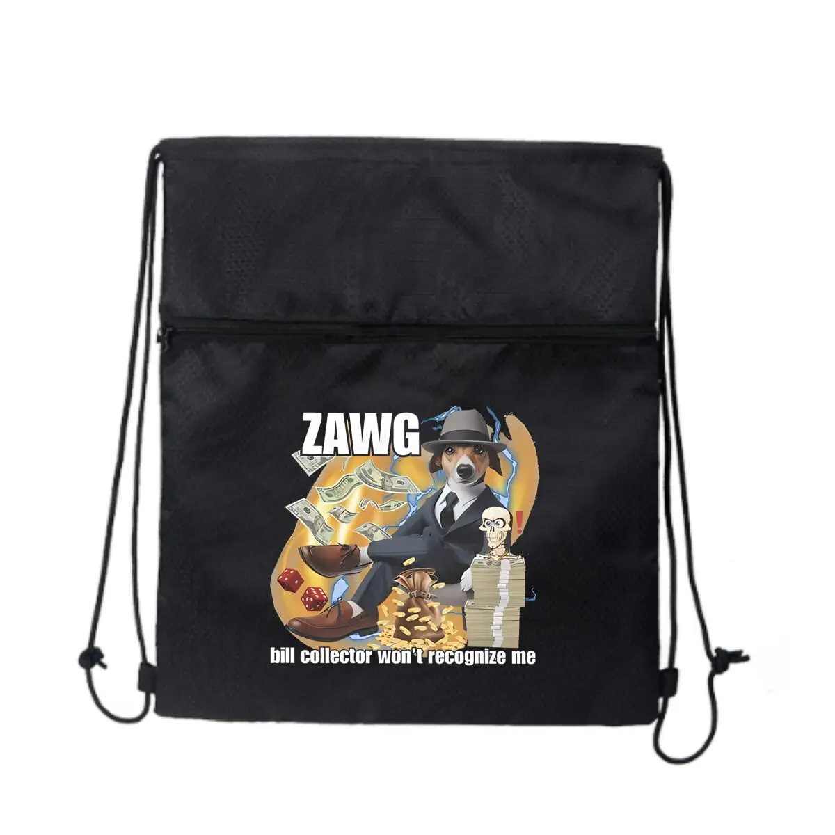 

Zawg Антропоморфная сумка на молнии для собак, парк прогулок, сумка на молнии на шнурке: вмещает закуски и игрушки