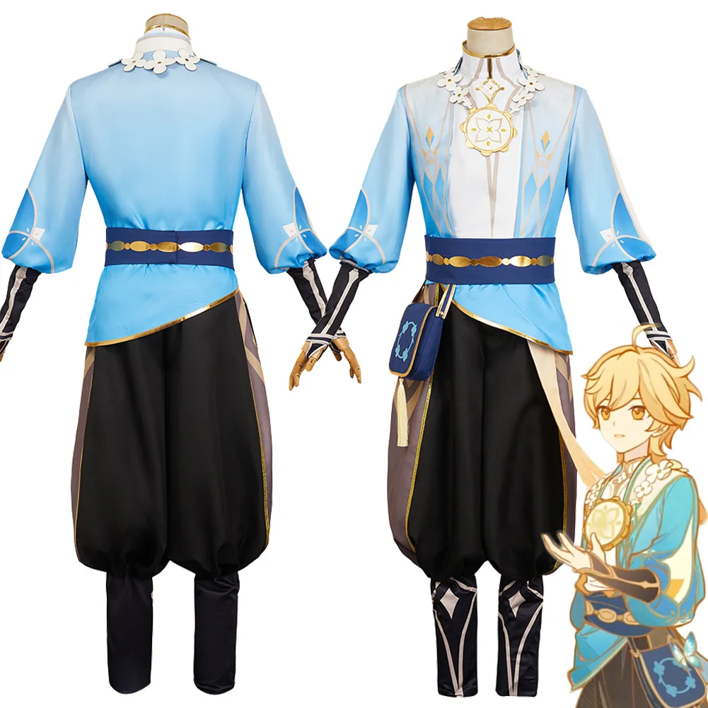 

Fancy Dress Aether Cosplay For Men Flower Knight Suit Clothing Anime Game Genshin Impact Costume Man Roleplay Fantasia Outfit