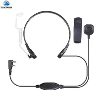 Baofeng Accessories Throat Microphone Air Tube Earpiece PTT Mic Microphone Headset For Baofeng UV-5R 5RE 5RA UV-82 Walkie Talkie