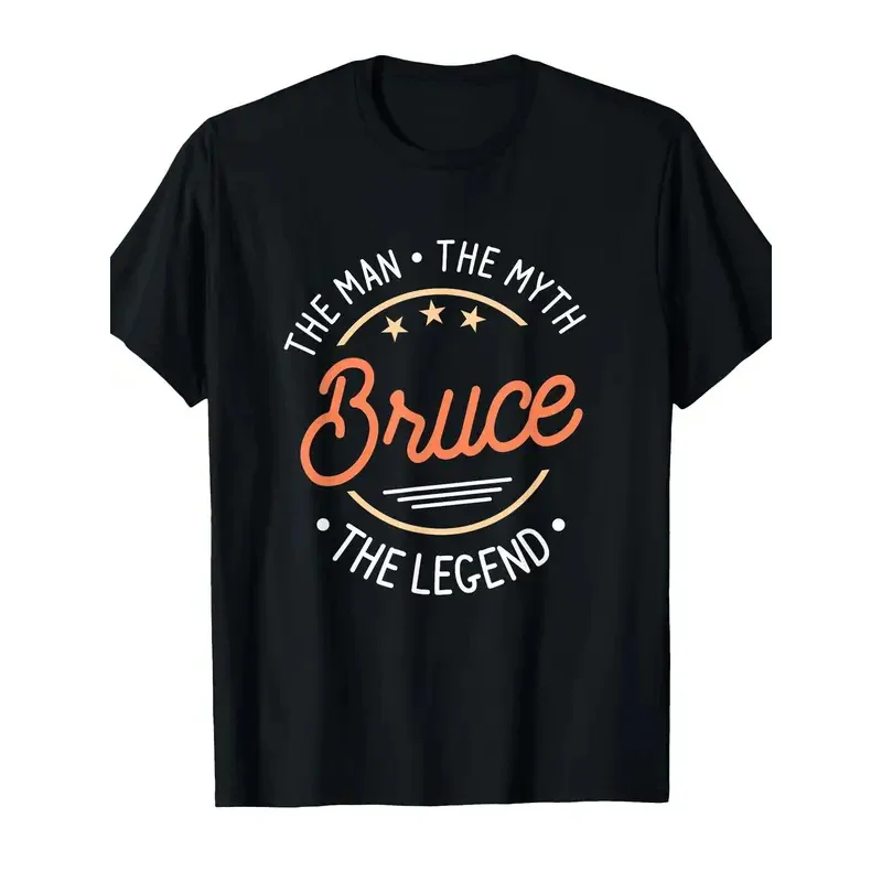 2025 Bruce Human God Legend T-shirt Khmer Material Soft Breathable Round Neck Short Sleeve Top