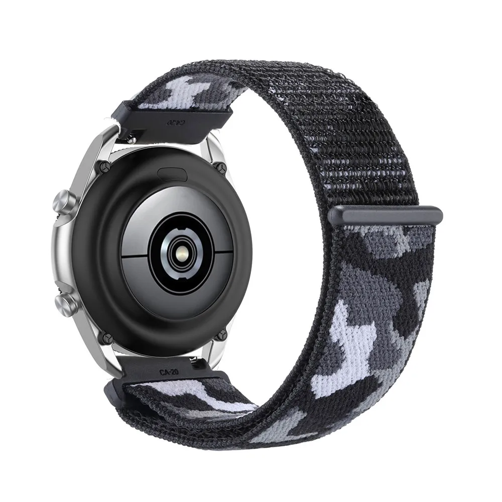 

Camouflage Bands for Samsung Galaxy Watch 3 45mm/Galaxy Watch 46mm/Gear S3 Frontier/Cassic Band, Nylon Velcro Strap