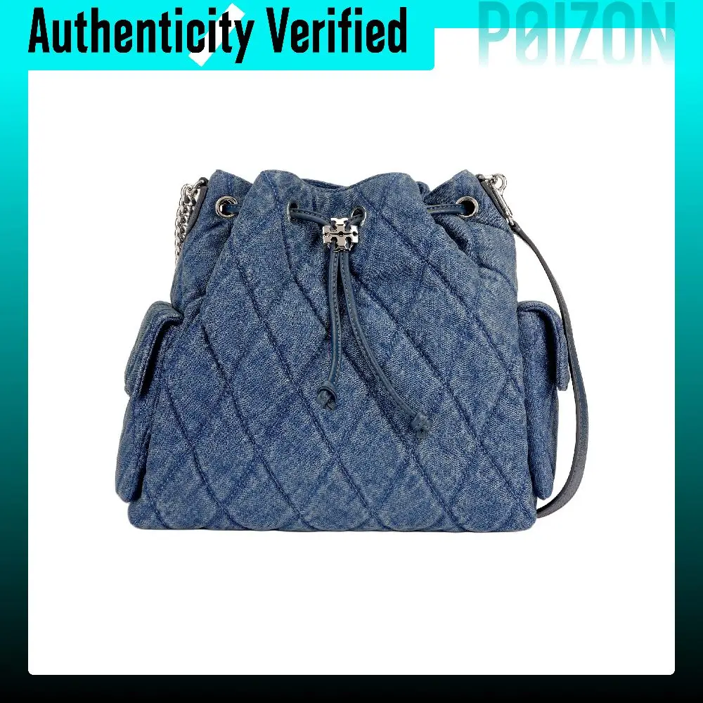 TORY BURCH Cotton Denim Shoulder Bags Medium Women's Blue 183603-400