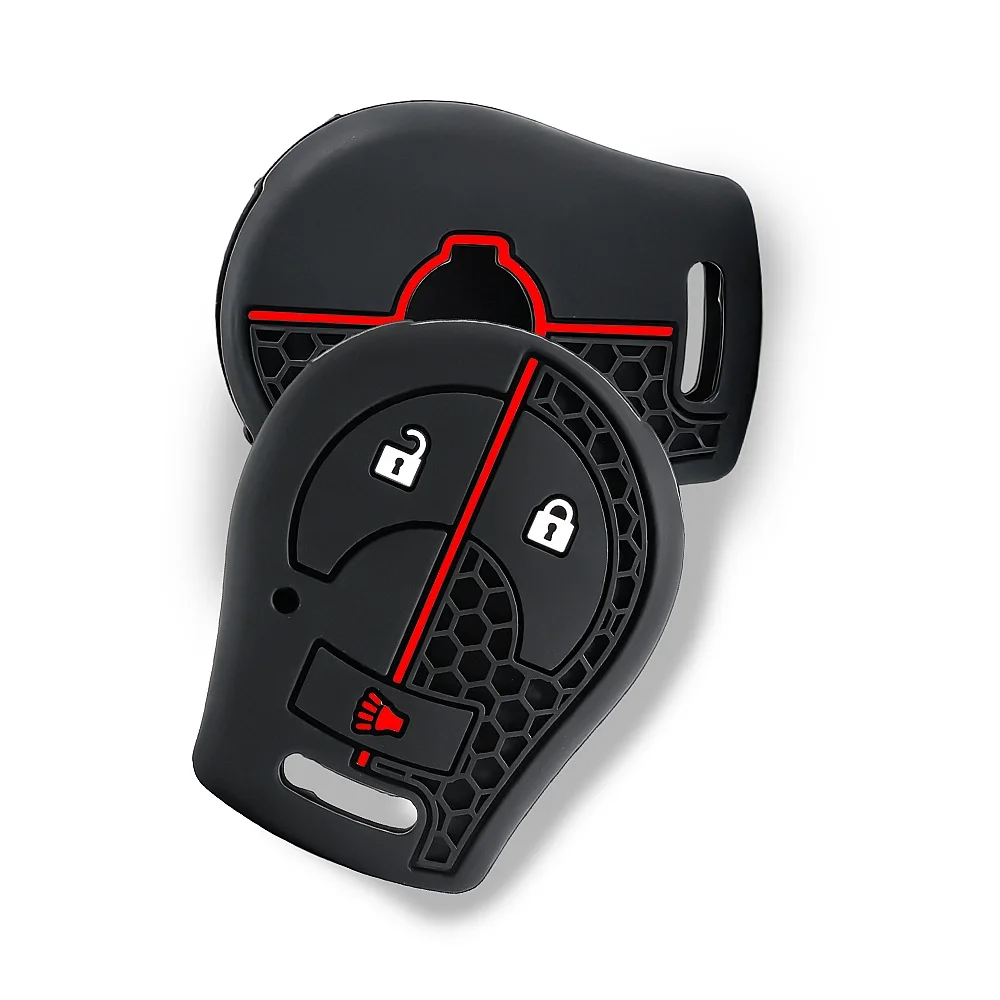 3 Button Car Key Fob Cover For Nissan Juke March Qashqai Sunny Sylphy Tiida X-Trail Shell Case