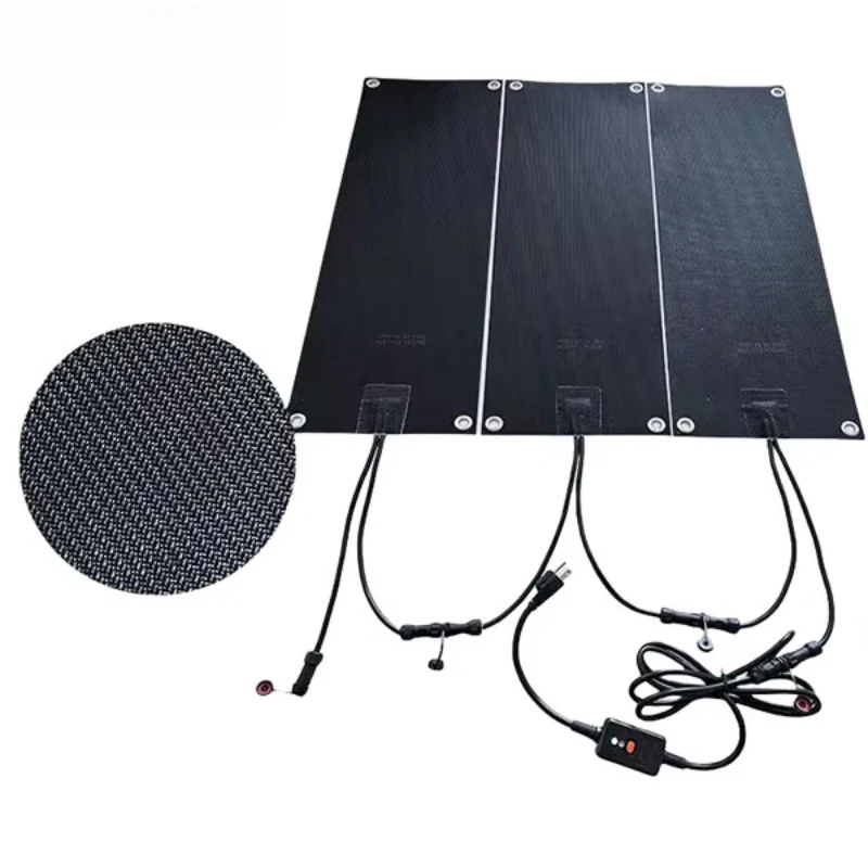 

Heating Snow Melting Mat Rubber Snow Heating Mat with Power Cord & Winter Outdoor Stairs, Sidewalks Graphene Heating