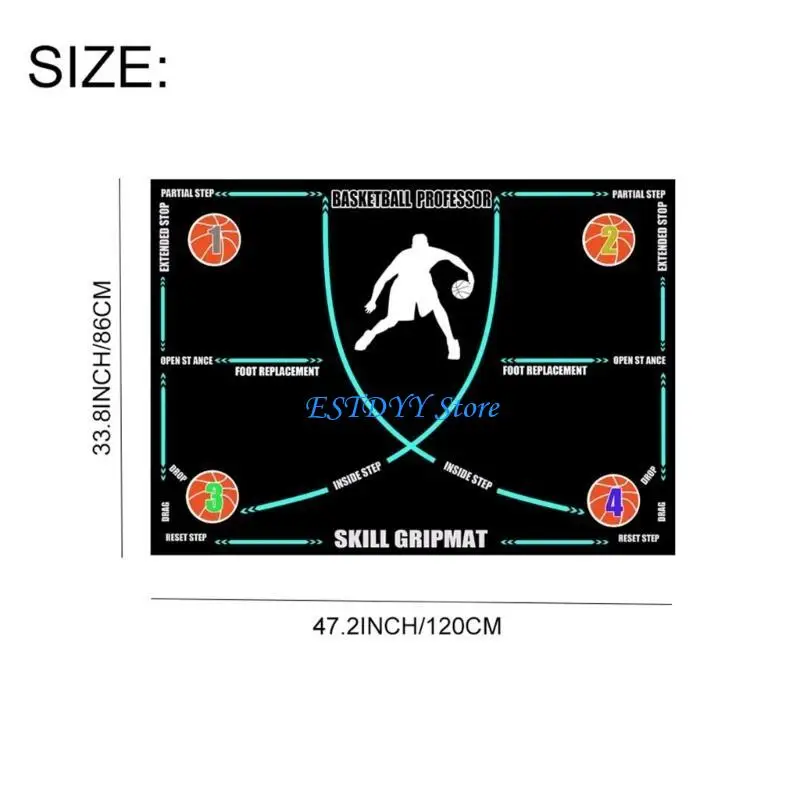 G6DE كرة السلة خطى تدريب حصيرة خفة بخفة خطوة حصيرة وسادات كرة السلة