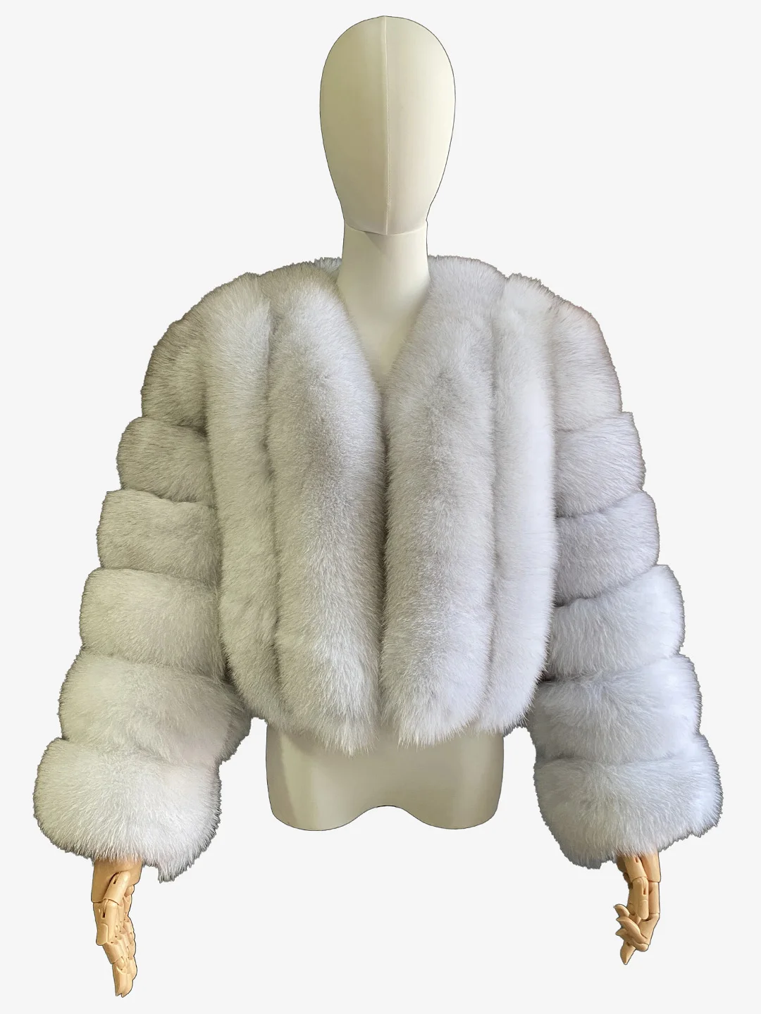 Abrigo de Piel de Zorro Real Genuina para Mujer Lujo Invierno Grueso Cálido Chaqueta Corta Sin Cuello Tira Inclinada Chaquetas de Piel Verdadera Moda Elegante Ropa de Abrigo Varios Colores