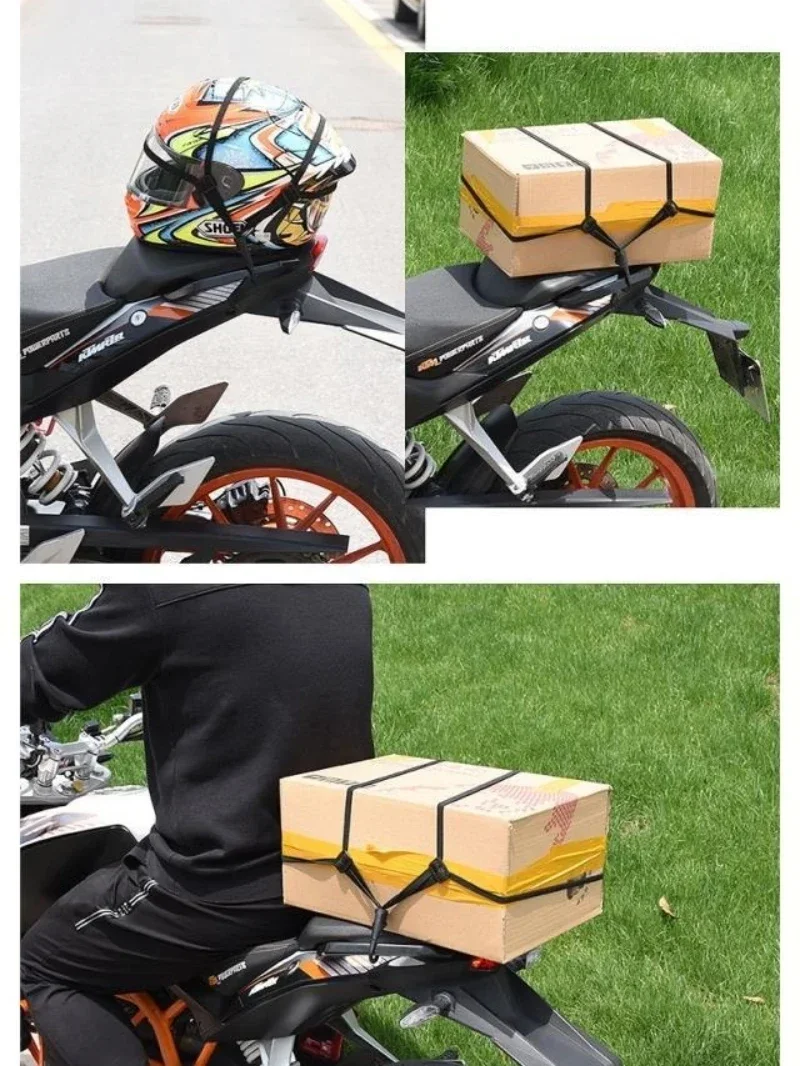 Motorrad Helm Gepäck Spanngurt 60cm/90cm mit 2 Haken, elastischer verstellbarer Riemen Motorrad Zubehör starker Gurt verstellbarer Spanngummi Gepäckfixierung Metallhaken Reisezubehör praktischer Organizer elastis – Detail 7