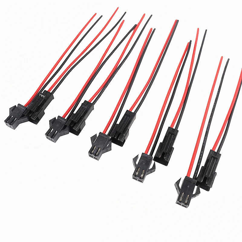 5/10 Pairs 2.54mm SM-2Pin Connector Male Female Plug 22AWG Wire Cable Connectors For LED Strip Light