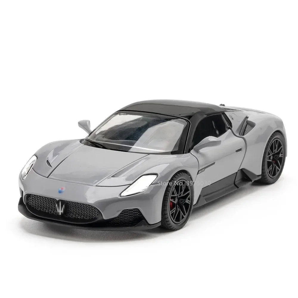 1:22 Maserati MC20 Cabrio Sports Toy Car Model Alloy Diecast Metal Sound Light Pull Back Miniature Vehicles Kids Christmas Gift