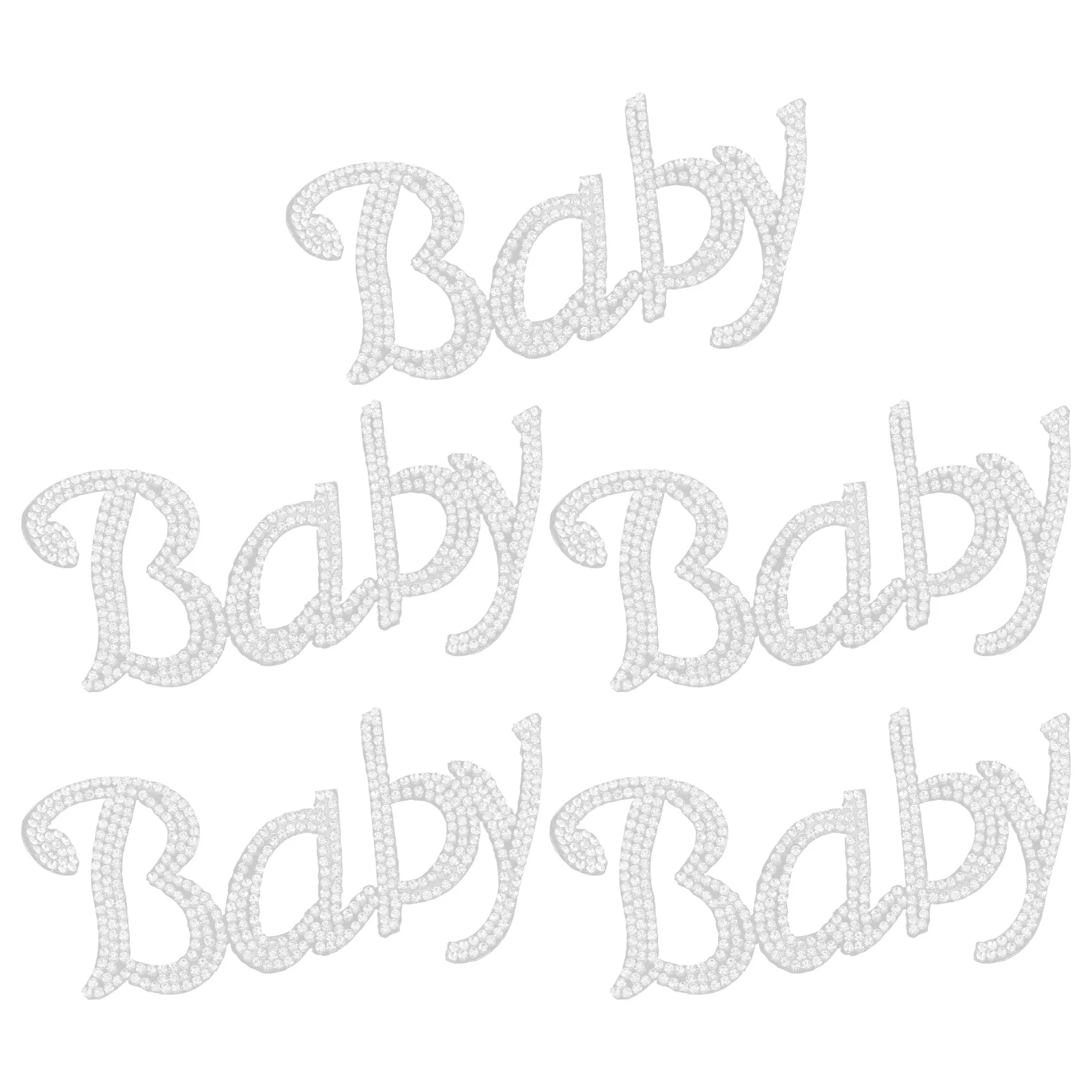 

5pcs Rhinestone Letters Iron Stickers Sparkly Decoration Clothes Alphabet Jewels Self Adhesive diy Craft Patches Fabric Elegant