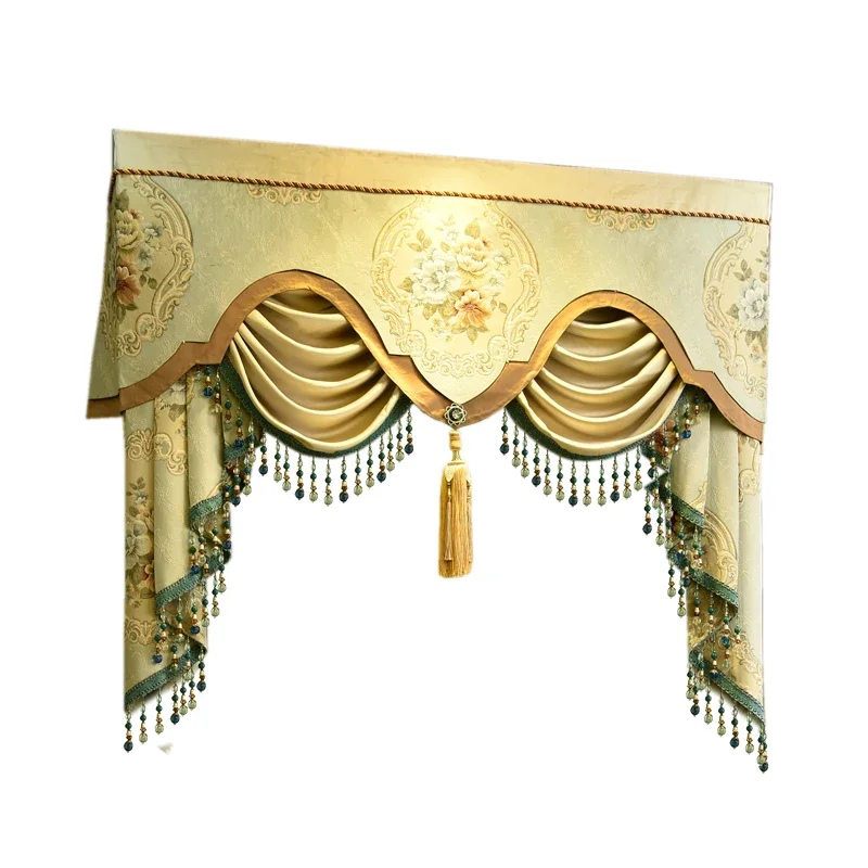 24 style Luxury custom valance Used for curtains at the top (Buy VALANCE dedicated link/Not including Cloth curtain and tulle)