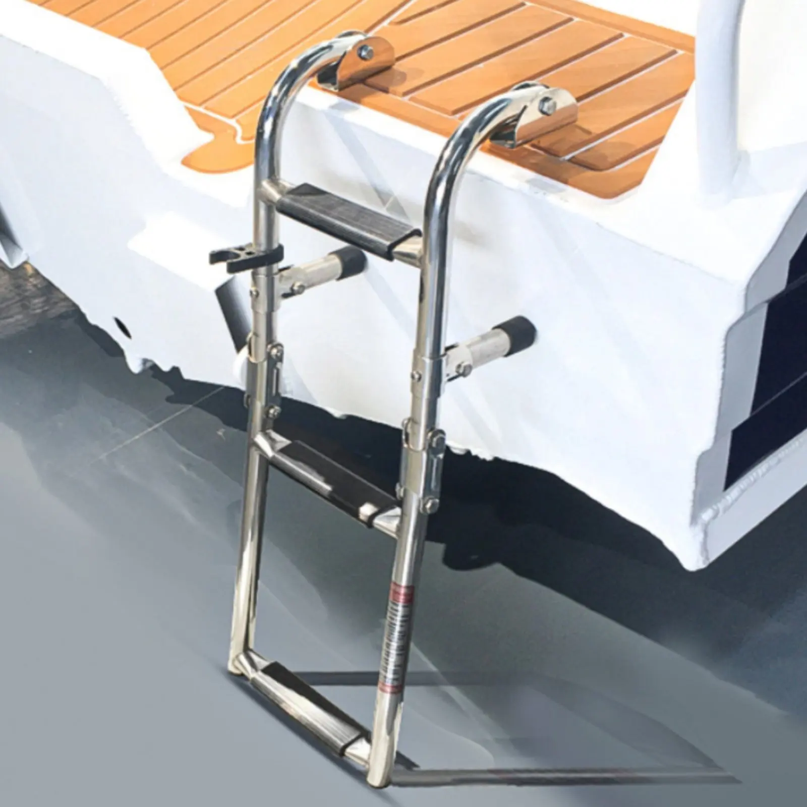 

Foldable Boarding Ladder Folding Stainless Steel Ladder Non-Slip Steps for Speedboat