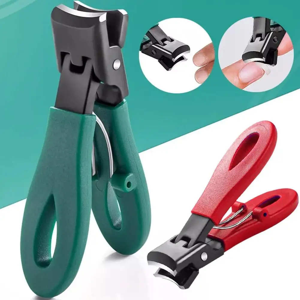 Large Jaw 8mm Openning Nail Clipper Thick Hard Special Nail Cutter Stainless Steel Manicure Tools Toe Cutter Trimmer Anti-Splash