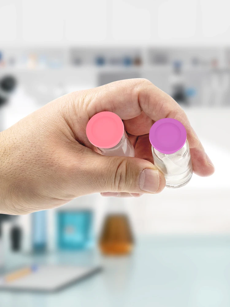 3ML Glasfläschchen Schutzkappen Auslaufsichere Wiederverwendbare Silikon-Schutzkappen für Insulinfläschchen Lidschatten-Creme-Behälter