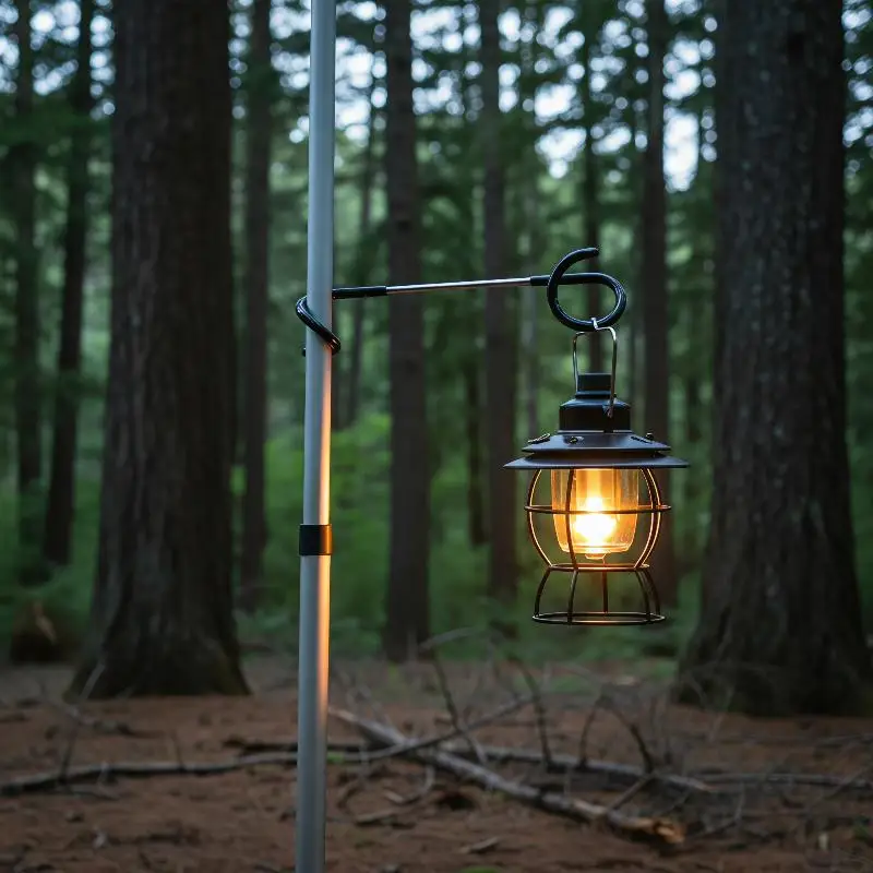 Crochets de poteau de camping, 2 pièces, robustes, réglables, à installation rapide, pour le camping en plein air, la randonnée, le rangement