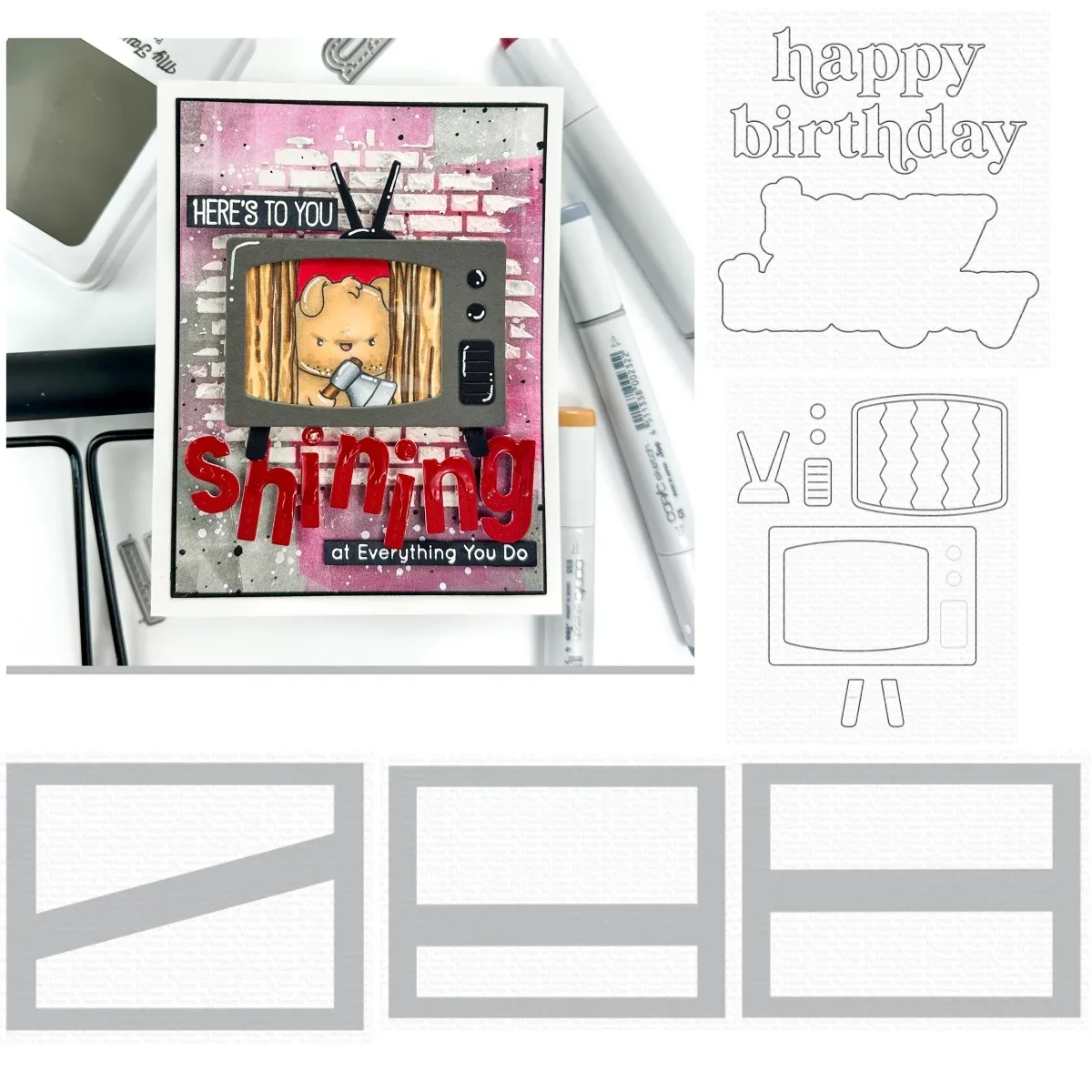 

Happy birthday Metal Cutting Dies Stencil 2024 New Cut Scrapbook Craft Decoration Embossing Template DIY Greeting Card Handmade