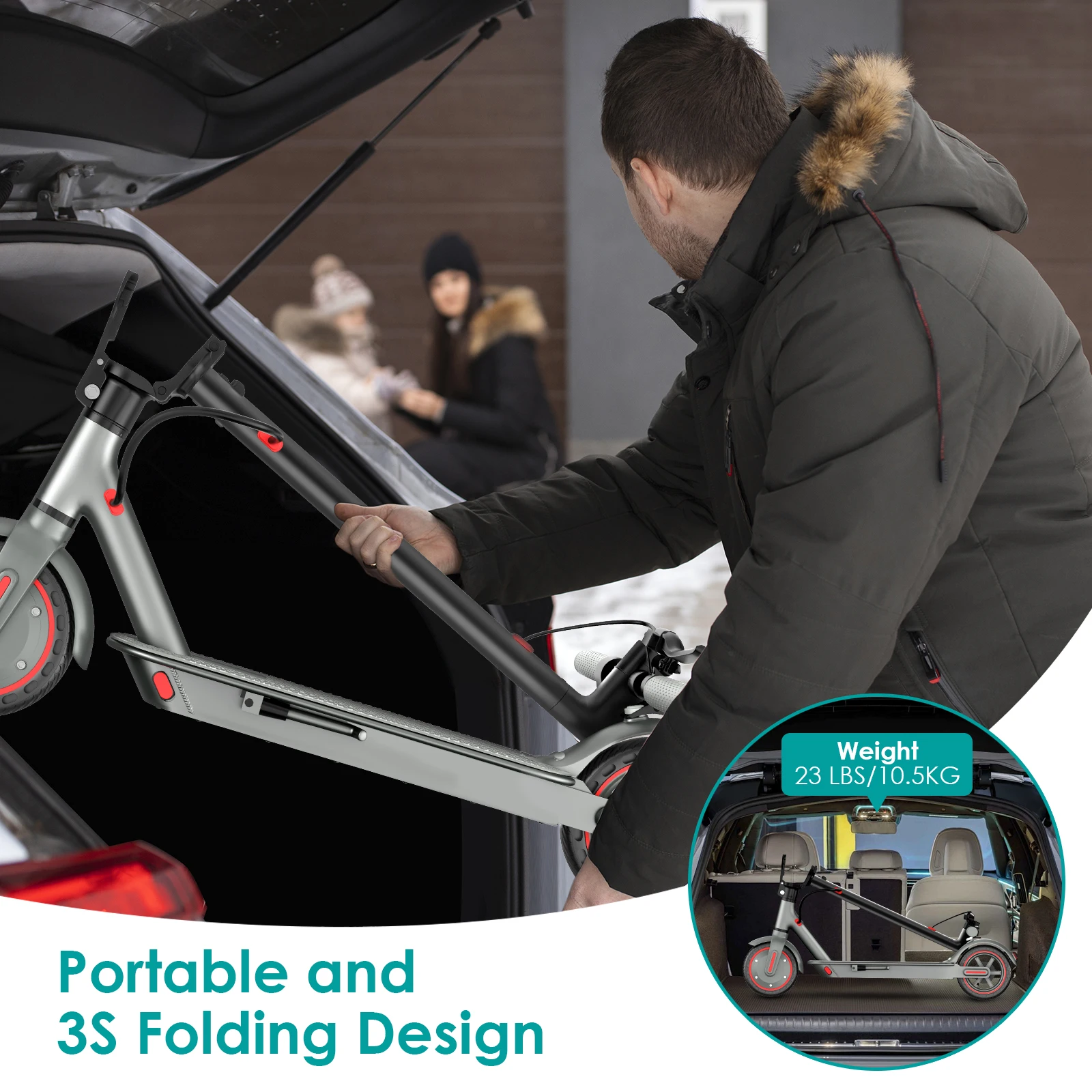 عرض E Scooter USA Warehouse Stock Electric 350w 7.8Ah 8.5 بوصة إطار على شكل قرص العسل قابل للطي شائع في الولايات المتحدة الأمريكية للبالغين #4