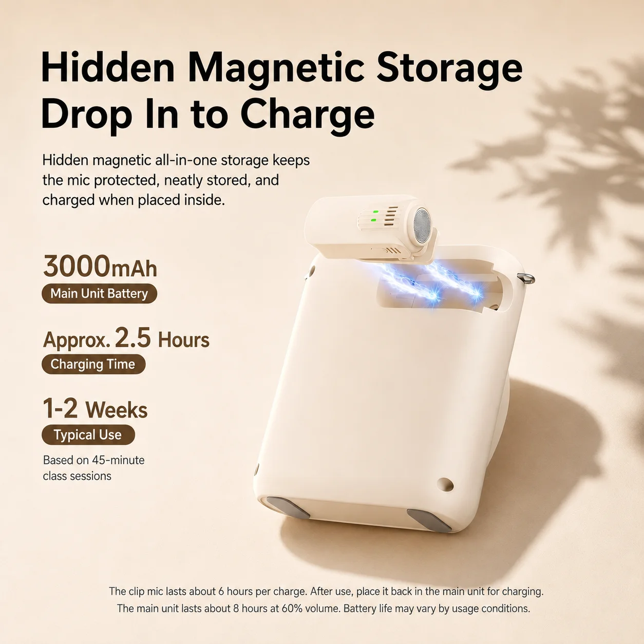 Portable Megaphone Voice Amplifier Mini Audio Speaker With 2.4G Microphone, 3000mAh Rechargeable, 20W Ultralight Loudspeaker - view 5