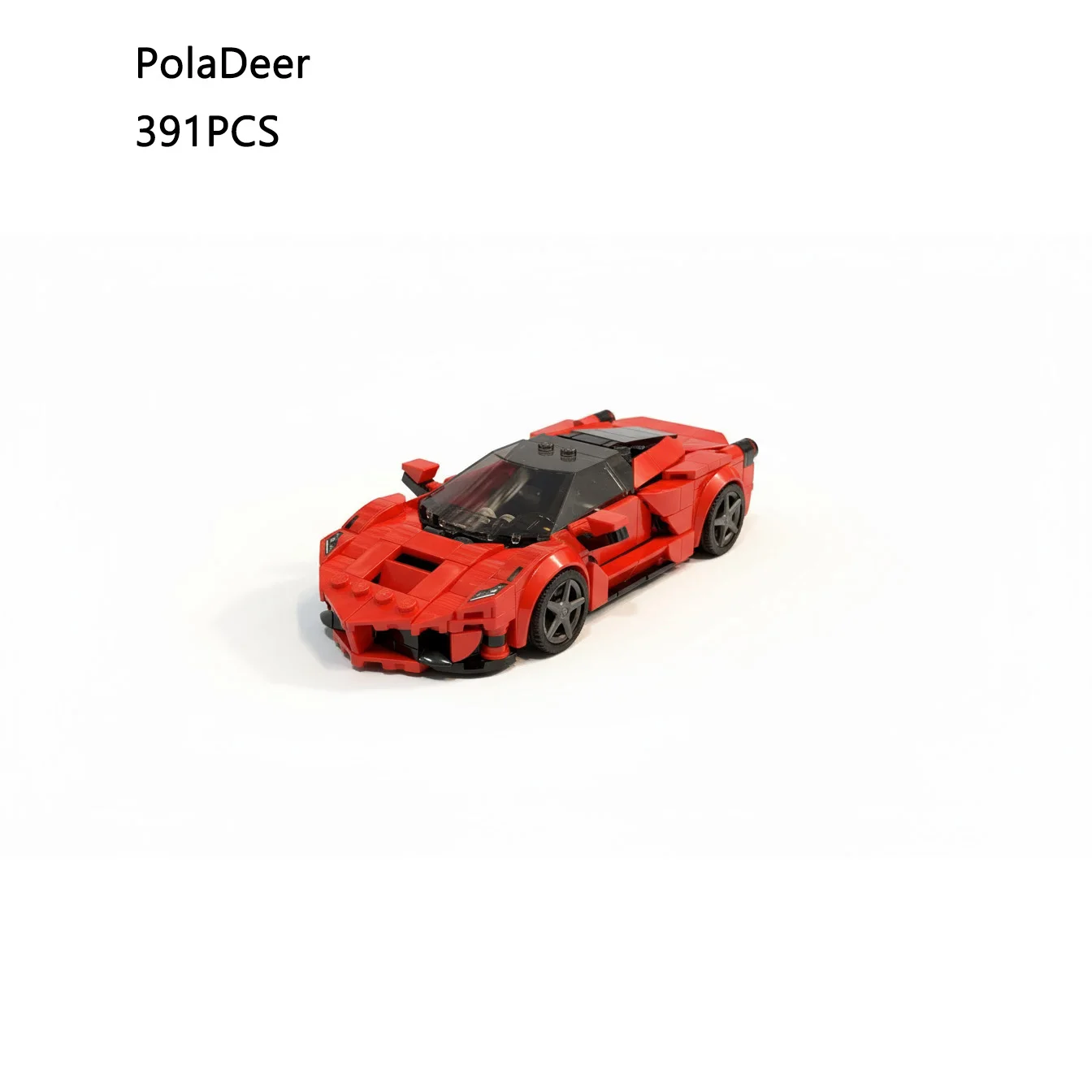 PolaDeer MOC champion DIY 488 Pista City garage Sports Car Building Blocks Assembling model toy brick Children's birthday gifts