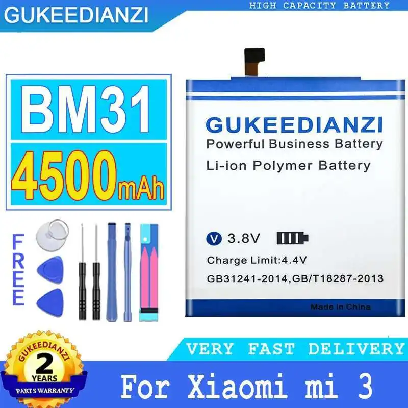 

BM31 Long-Lasting For Xiaomi MI 3 M3 Mi3 4500Mah Mobile Phone Battery