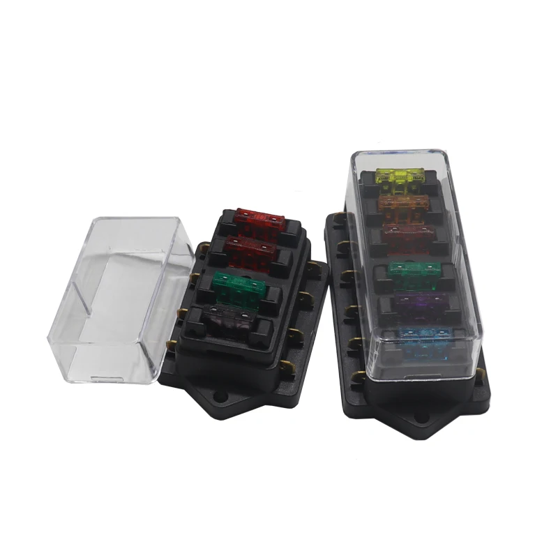 【1PCS】Car modification multi-seat 4P6P8P10P12P compatible with medium-sized fuse clips fuse holder box
