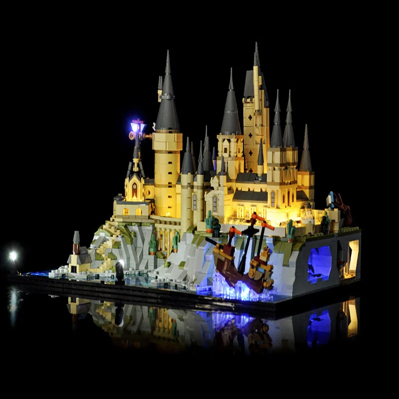 LYBMTWF-LEDと互換性のある照明キット,ホグワーツ魔法魔術学校,城,地面,ビルディングブロック,モデルセット,含まれていません,76419