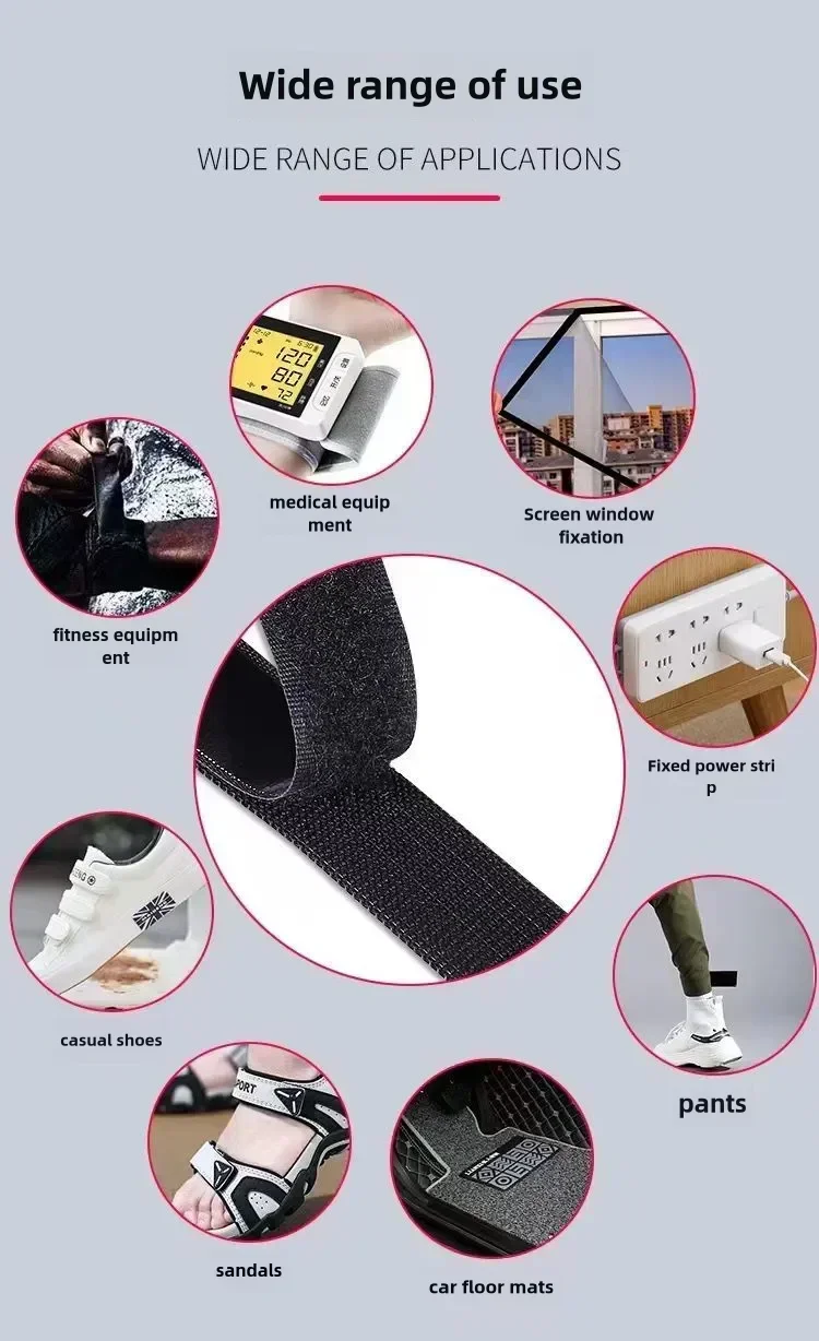 1-25M Selbstklebende Klettverschlussrolle, doppelseitiges magisches Klebeband für DIY, Haushalt, Auto und Büro – Detail 15