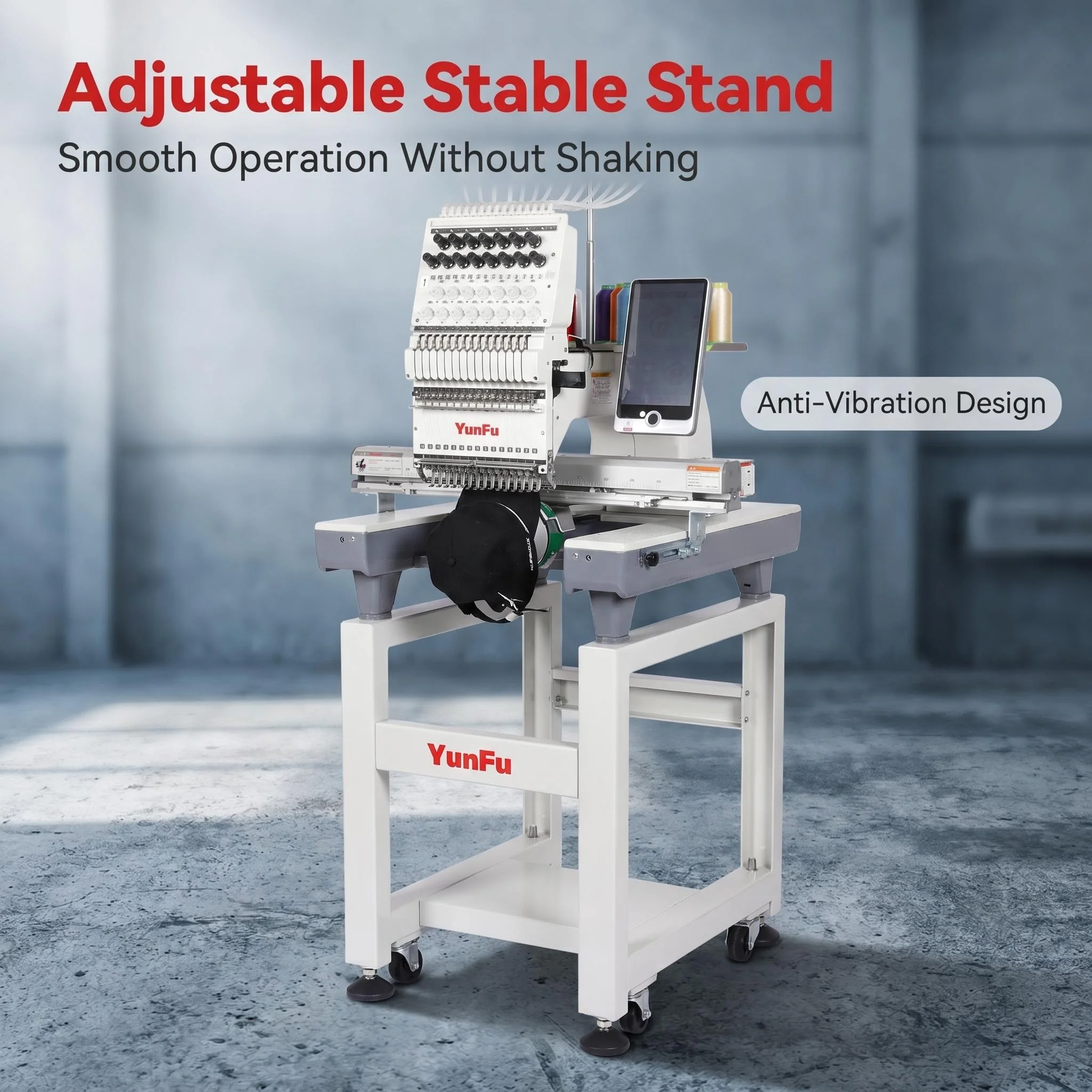 Digital Automatic Flat Embroidery Machine with 6-12 Needles for Cap Embroidery
