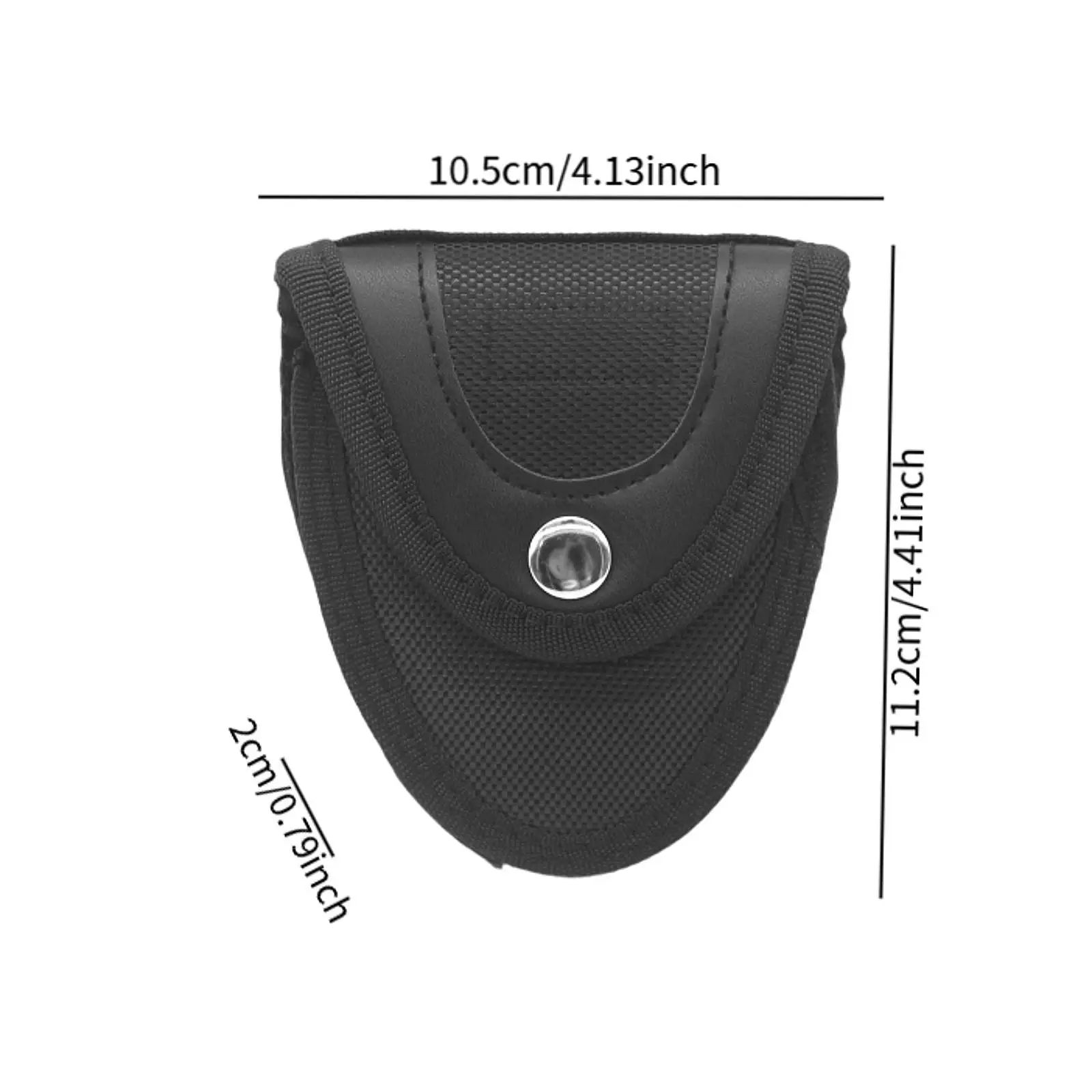 Lightweight Black Hand Cuff Pouch Compact Waist Pocket Holder for Police Security Camping Hiking