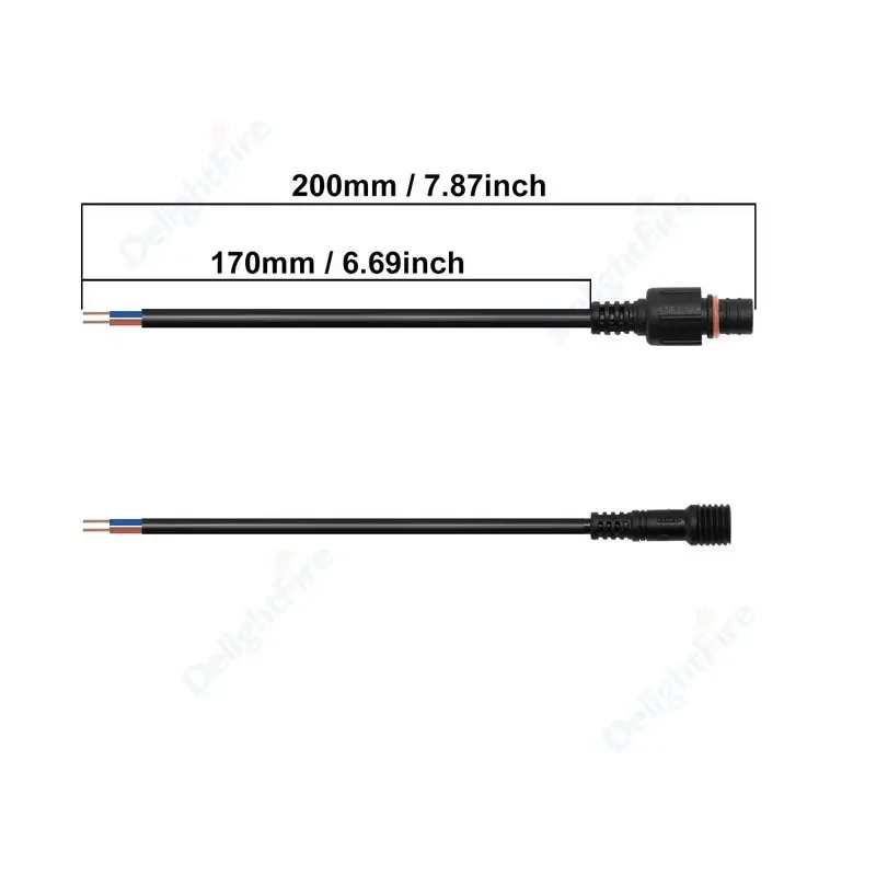 2/3/4 Pin Electrical Connector Male Female 20cm IP65 22AWG Extension Cable For Car/Truck/Boat/Indoor/Outdoor LED Strip String