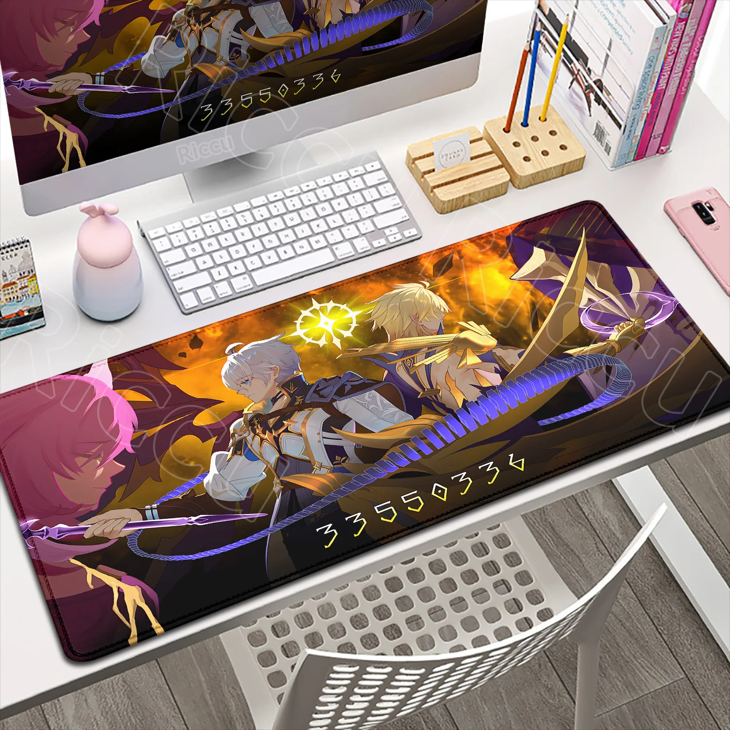 

New Anime Pretty Cool Honkai Star Rail Phainon Mouse Pad HD Print Mousepad Laptop Gaming Extended Desk Mat PC Gamer Keyboard Pad