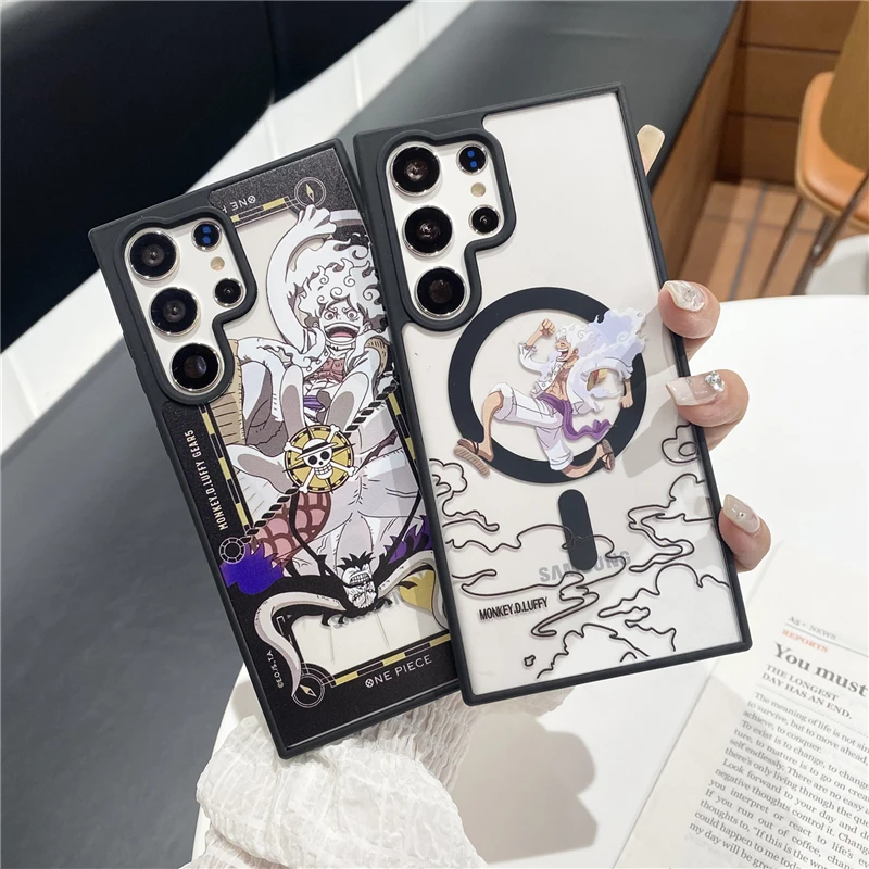 Anime One Piece Nika Luffy Kaido Case for Samsung Galaxy S21 S22 S23 S24 S25 Plus Ultra Note20Ultra Phone Cover Back Shell Gift