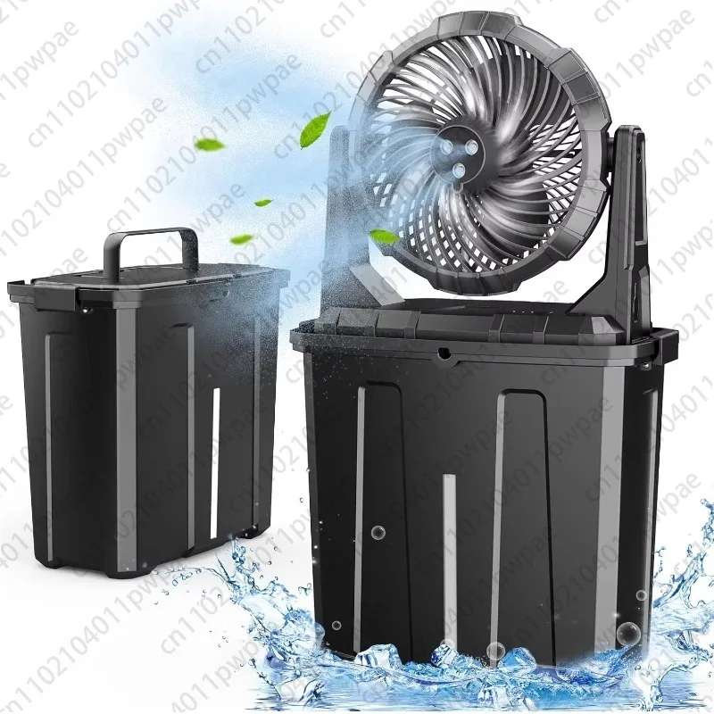 Portable Mist Fan - 20000mAh USB Rechargeable Battery-Powered Floor Cooling Fan with 9L Water Tank