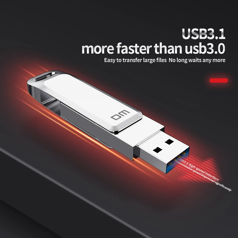 USB Flash drive USB3.1 high speed PD179 64GB 128G 256G 512G slide metal usb read speed upto 60-120mb/s